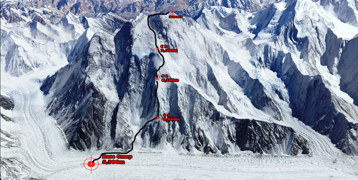 route map broad peak