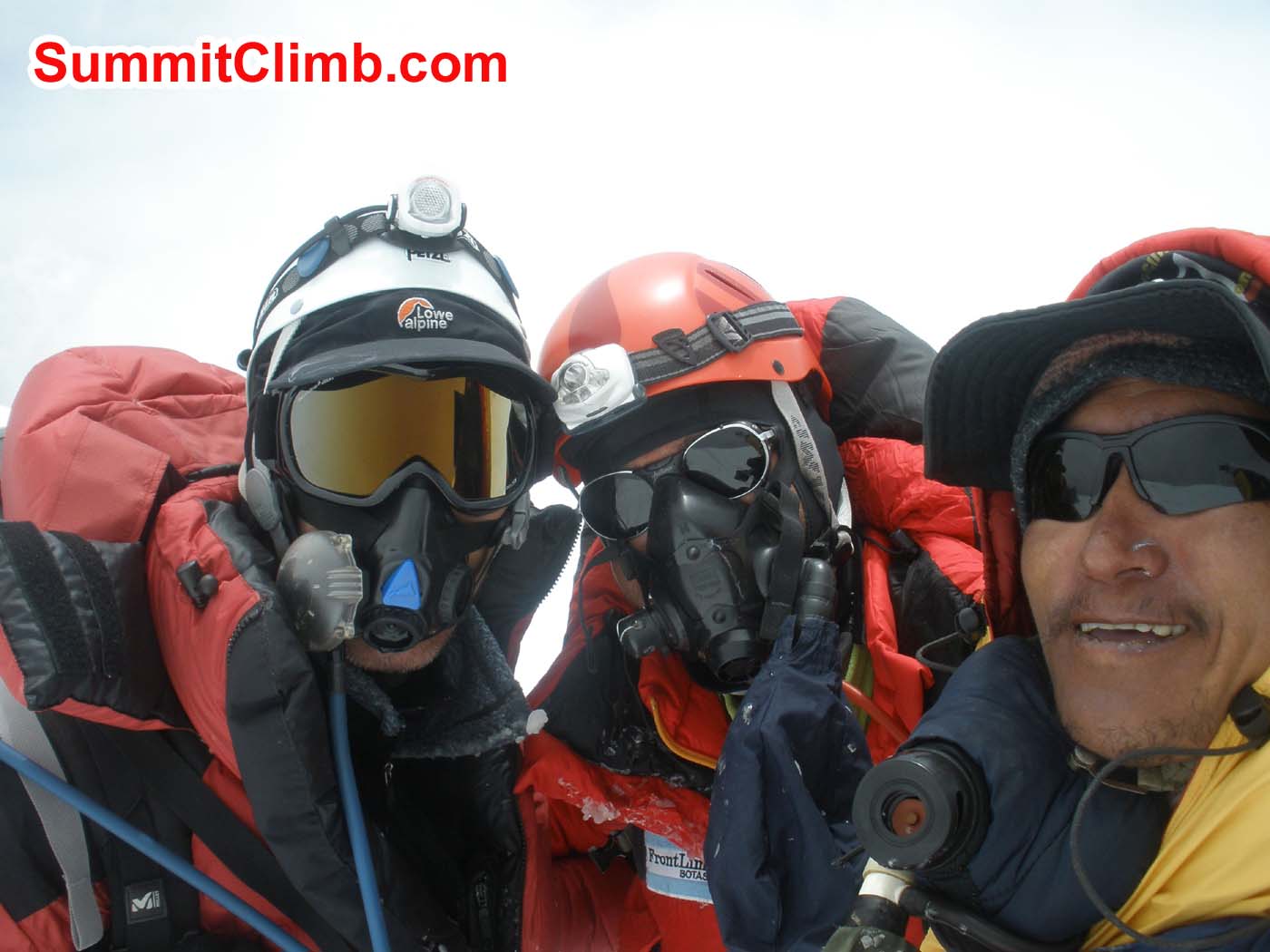 Pascal Tiercelin, Angel Armesto, and Pemba Sherpa on the Summit of Cho Oyu, 24 May, 2014 Pascal Tiercelin, Angel Armesto, and Pemba Sherpa on the Summit of Cho Oyu, 24 May, 2014