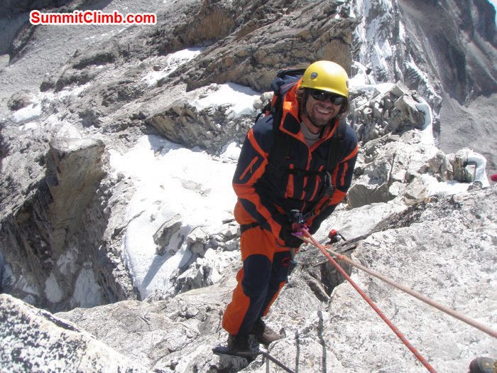 Herni finish climbing yellow tower. Photo Kunnar Karu