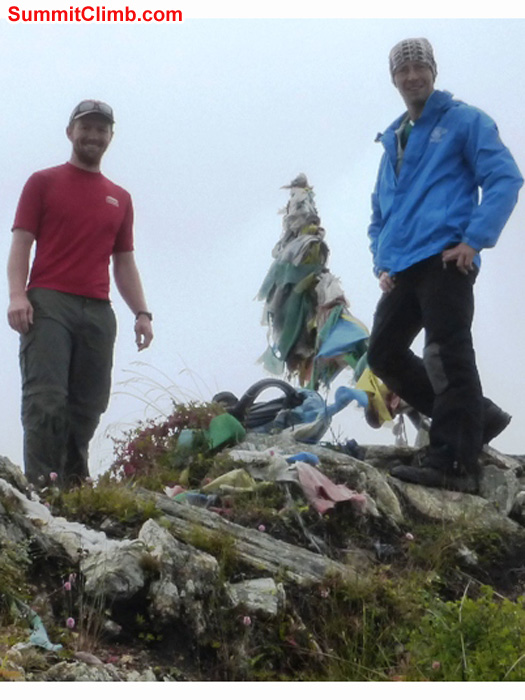 Summit of mount Kagali outside Nylam, Matt and Jurgen, photo by Jurgen Landmann