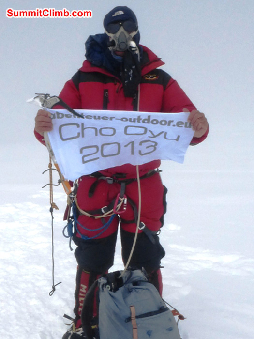 Dan Mazur on the summit. Photo Juergen Landmann