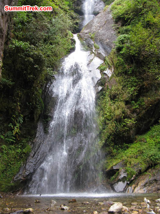 Waterfall on the Everest Trail. Photo by Keith Bailey