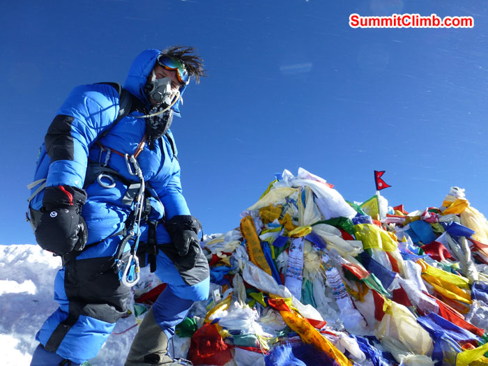 Summit of Everest by Adam Dixon. Photo Adam 