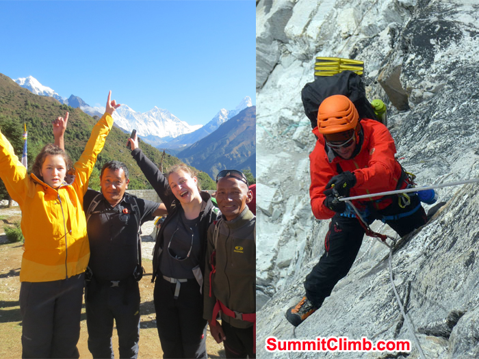 everest basecamp and amadablam action