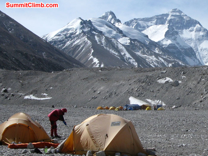 Base Camp, you can see clear view of Mt. Everest. Photo Rikke.