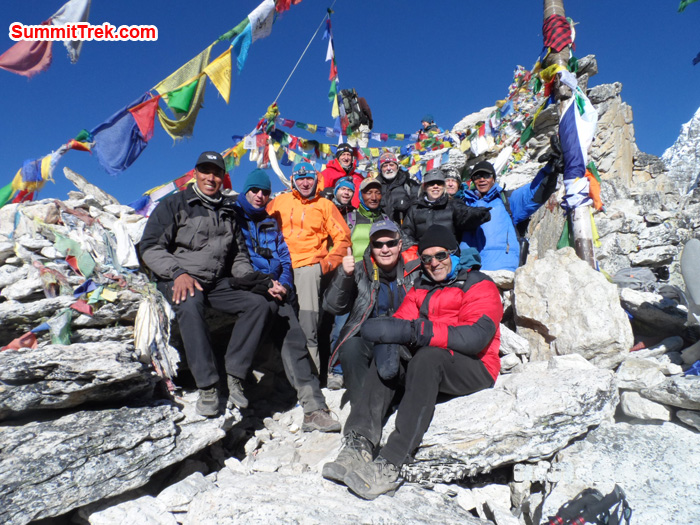 Members at summit of Kala Pattar. Photo Sange Sherpa
