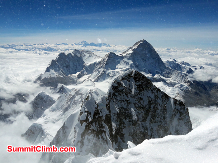 Himalayan range seen from summit of lhotse
